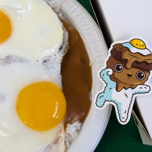 Hawaii Loco Moco Vinyl Sticker - Etsy