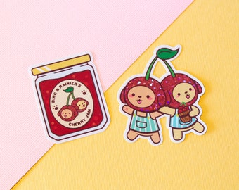 Paquete de pegatinas de vinilo con brillantina de Cherry Pups