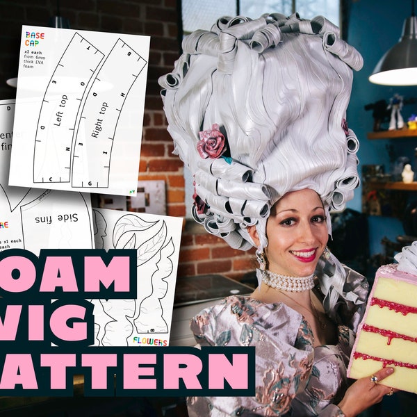 Marie Antoinette Foam Wig - Digital Patterns