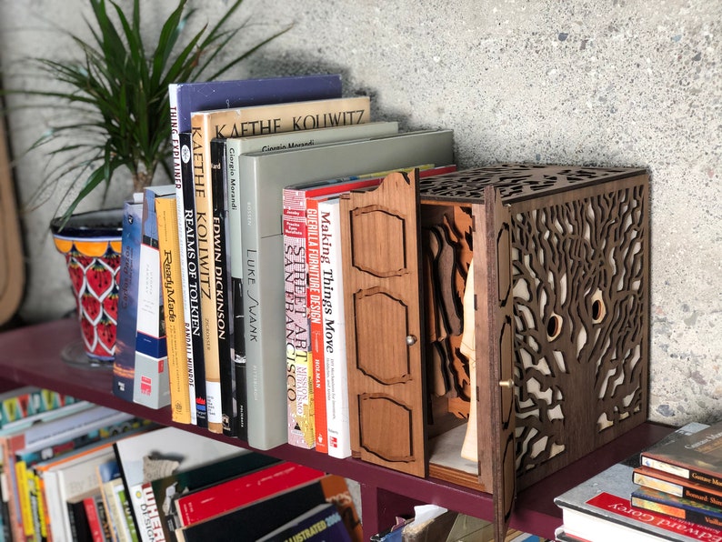 World In Your Closet veneer ply Book Nook Diorama Kit Etsy