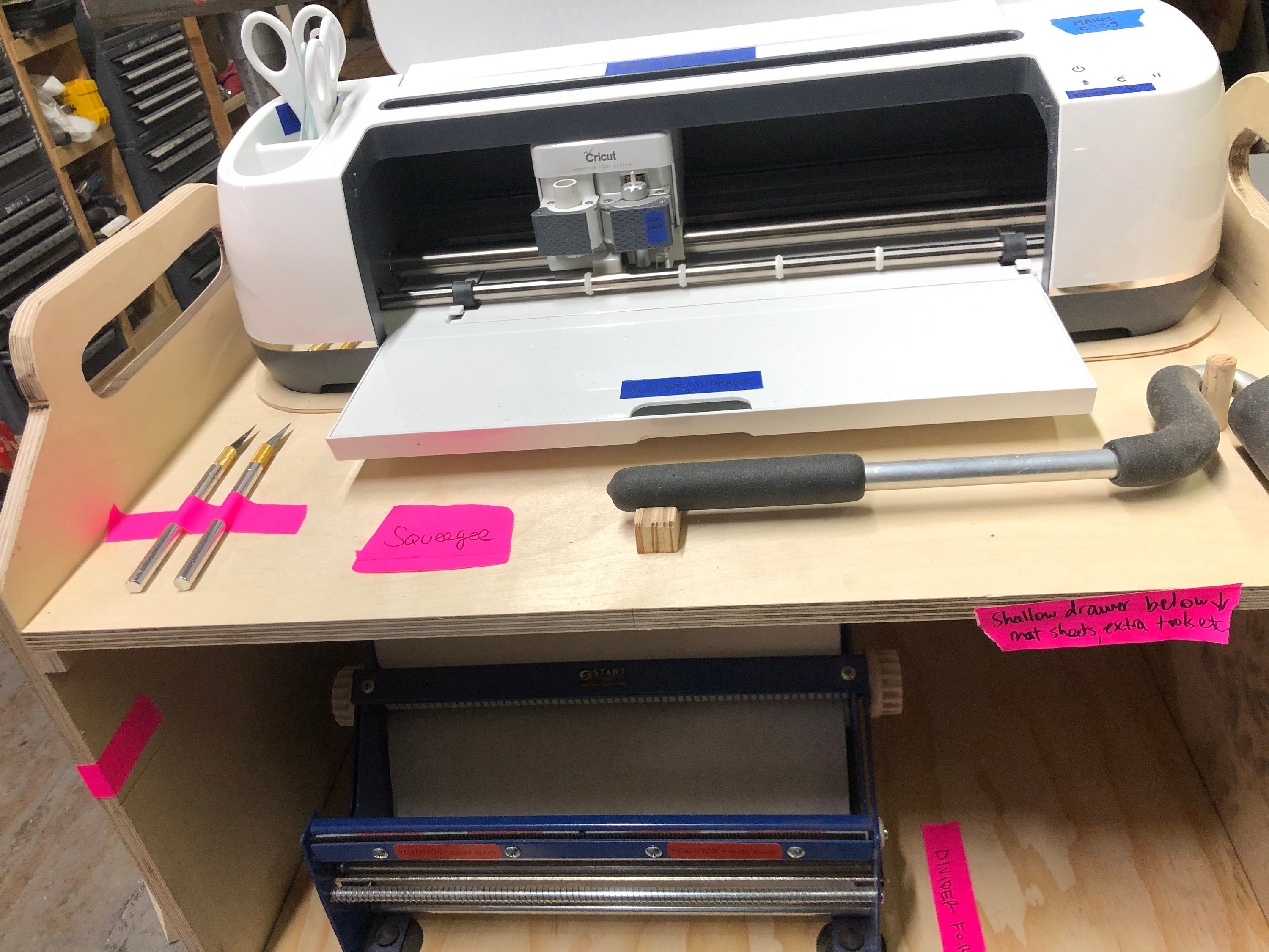 Cricut cart PLANS Vinyl cutter mobile workstation Etsy