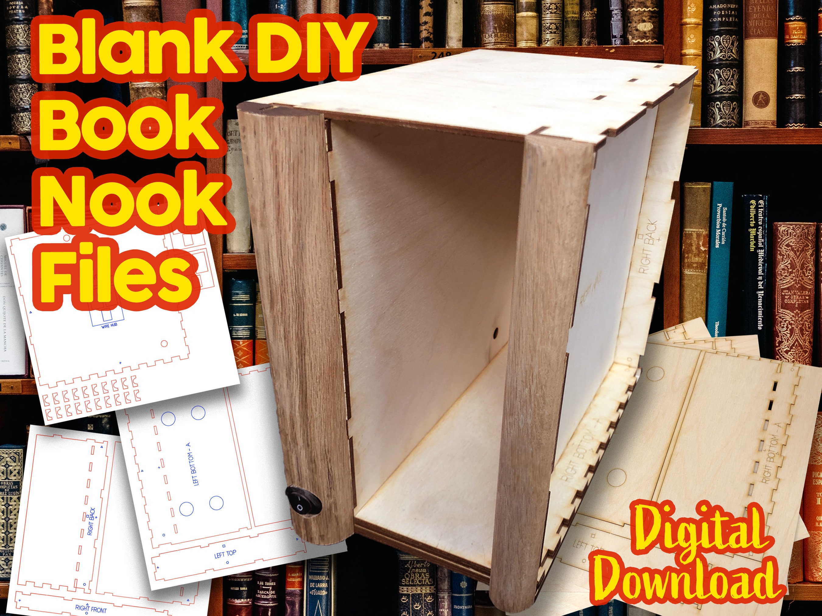 DIY Book Nook little London Alley Book Nook SVG Cut Files for
