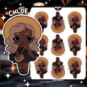 Planeringsark med Chic Girl-klistermärken, Black Girl Magic, kawaii-klistermärken för svarta kvinnor, laptop, anteckningsbok, Niipon