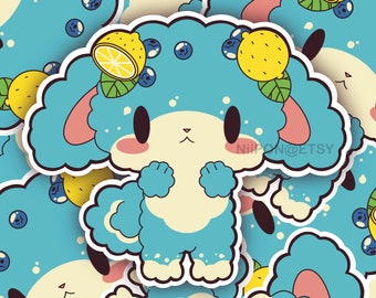 Lemon Bunny Vinyl Sticker, kawaii sticker, yami kawaii, planner sticker, cute sticker, anime sticker, laptop decal, gift for her, notebook