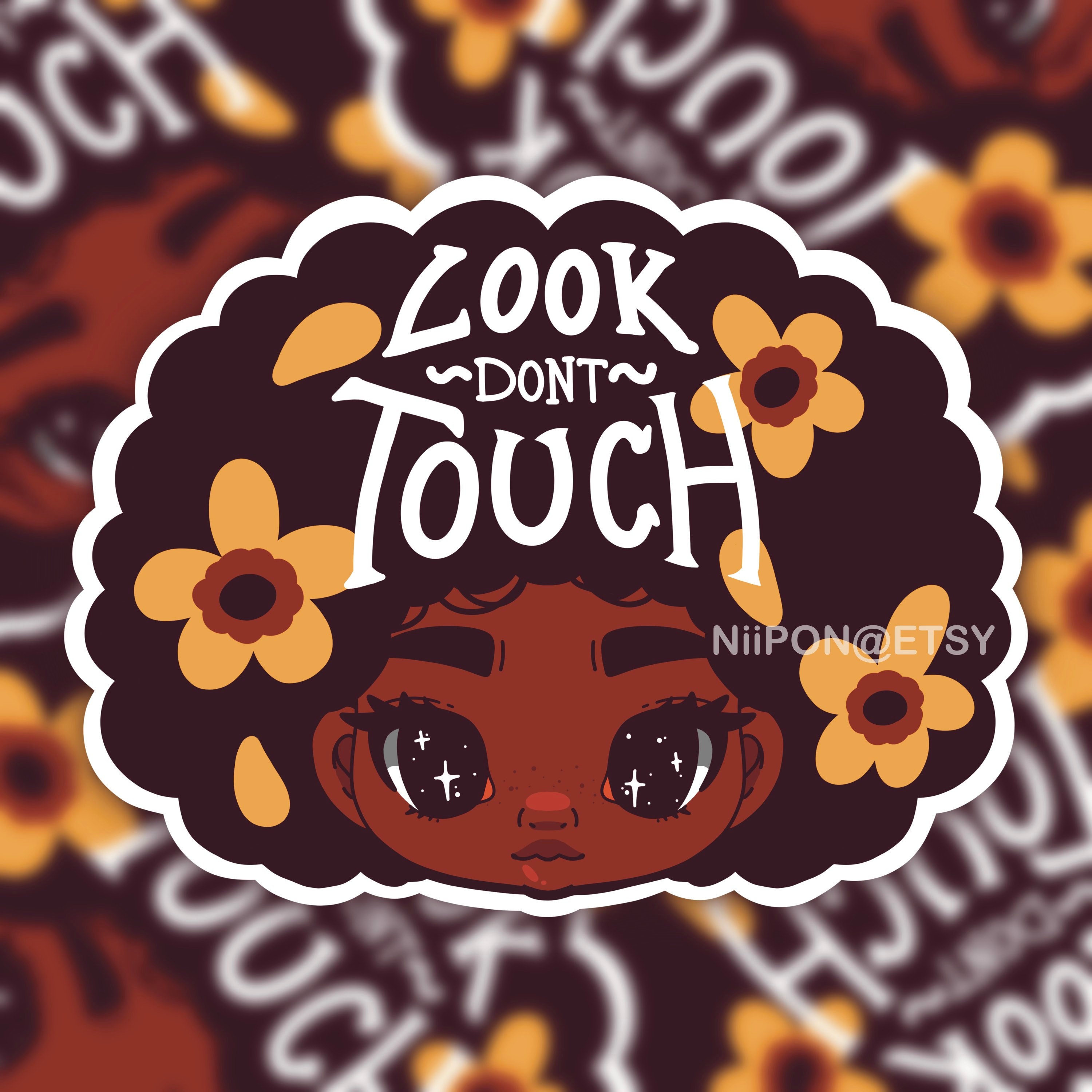 Don't Touch My Hair Sticker for Sale by nineteen58