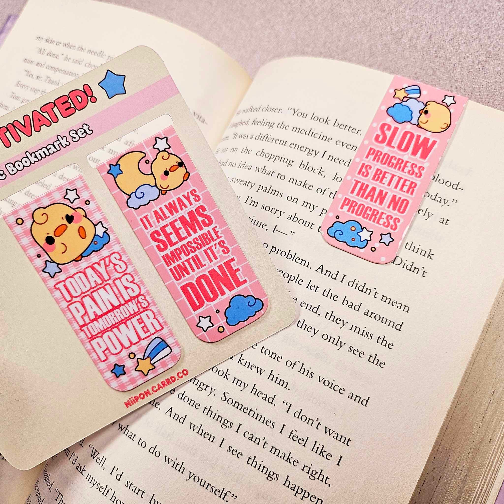 Good Work Bookmark Study Motivation Magnetic Bookmark Set, Cute Bookmark Set, Handmade ...