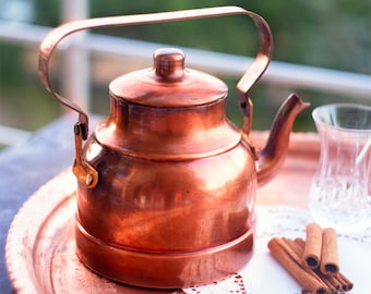 Copper Teapot, Copper Kettle, Copper Tea Kettle, Vintage Kettle, Copper Brass Kettle Handmade Copper Kettle Copper Coffe Kettle