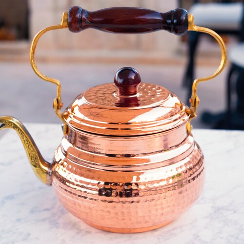 Copper Teapot Italian Style Copper Tea Pot Copper Tea Etsy