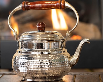 Italienische Kupfer Teekanne, Kupfer Teekessel, Kräuterteekessel, Einweihungsparty Geschenk