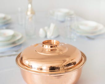 Pentola da cucina in rame in stile moderno, realizzata a mano; pentolame in rame, disponibile in 6 misure