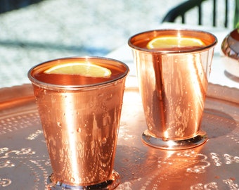 Health and Elegance Combined 100% Copper Cups, Solid Copper Cup, Handmade Copper Glass, Copper Drinkware, Gift for Wife, Gift for Mom