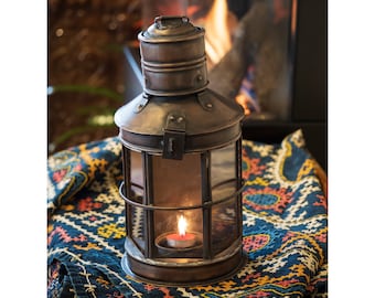 Copper Lantern, Lanterns, Handmade Vintange Copper Lantern, Rustic Lantern