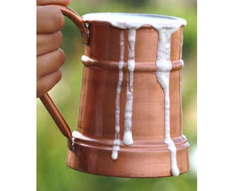 Copper Barrel Mug, Copper Mug, Handmade Copper Mug, Barrel Mug
