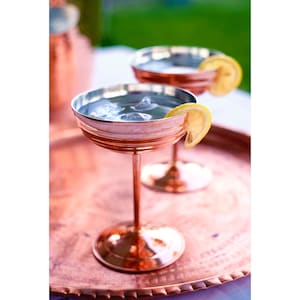Copper Cocktail Glass, Copper Martini Cocktail Glass, Copper Glass Handmade Copper Glass, Handmade Gift