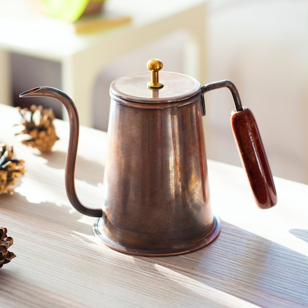 Copper Coffe Pot, Copper Kettle, Copper Tea Kettle, Modern Copper Kettle,  Handmade Copper Pot, Copper Coffe Kettle