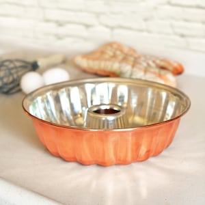 Molde de pastel de cobre hecho a mano para sus pasteles perfectos, molde de pastel de cobre grande, regalo para chef, regalo para mamá