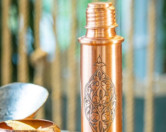 Handmade Copper Water Bottle, Engraved Copper Water Bottle, Waterproof Water Bottle, Copper Gift