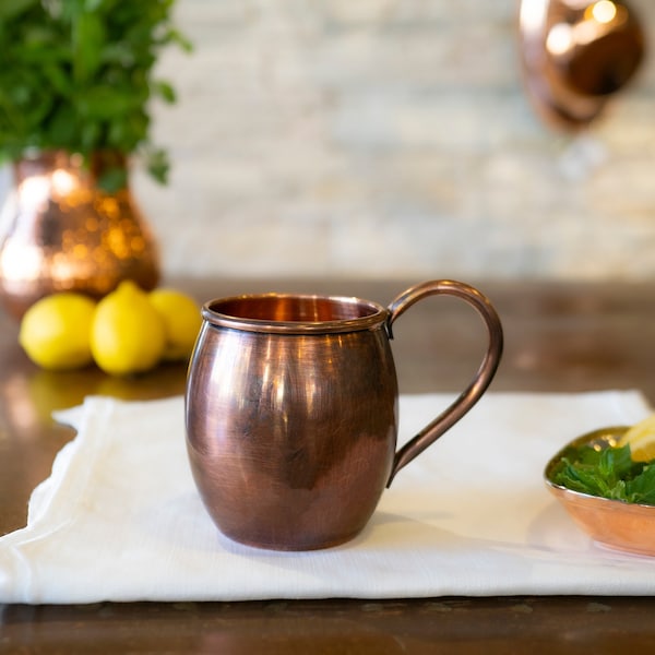 Handmade %100 Copper Moscow Mule Mug, Hammered Copper Mug, Copper Cocktail Mug, Handmade Copper Mug, Vintage Style Copper Mug