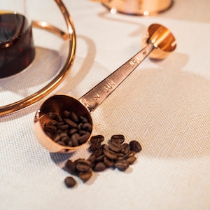 Handmade Copper Coffee Spoon, Pure Copper Coffee Sponn, Double Sided, and Single sided Option