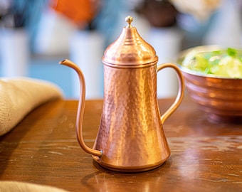 Hammered Copper Oil Bottle,  Pure Copper Oil Cruet, Handmade Copper Oil Dispenser