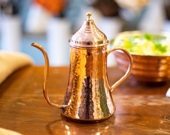 Hammered Copper Oil Bottle,  Pure Copper Oil Cruet, Handmade Copper Oil Dispenser