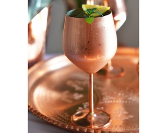 Copper Wine Glass,  Copper Wine Tumbler, Copper Glass, Handmade Copper Glass, Copper Gift