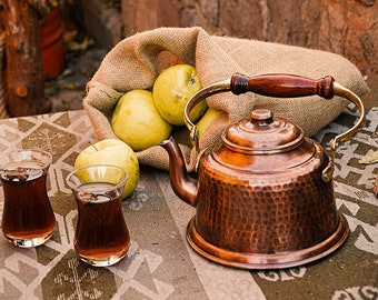 Copper Teapot, Copper Kettle, Copper Tea Kettle, Vintage Kettle, Copper Brass Kettle Handmade Copper Kettle Copper Coffe Kettle