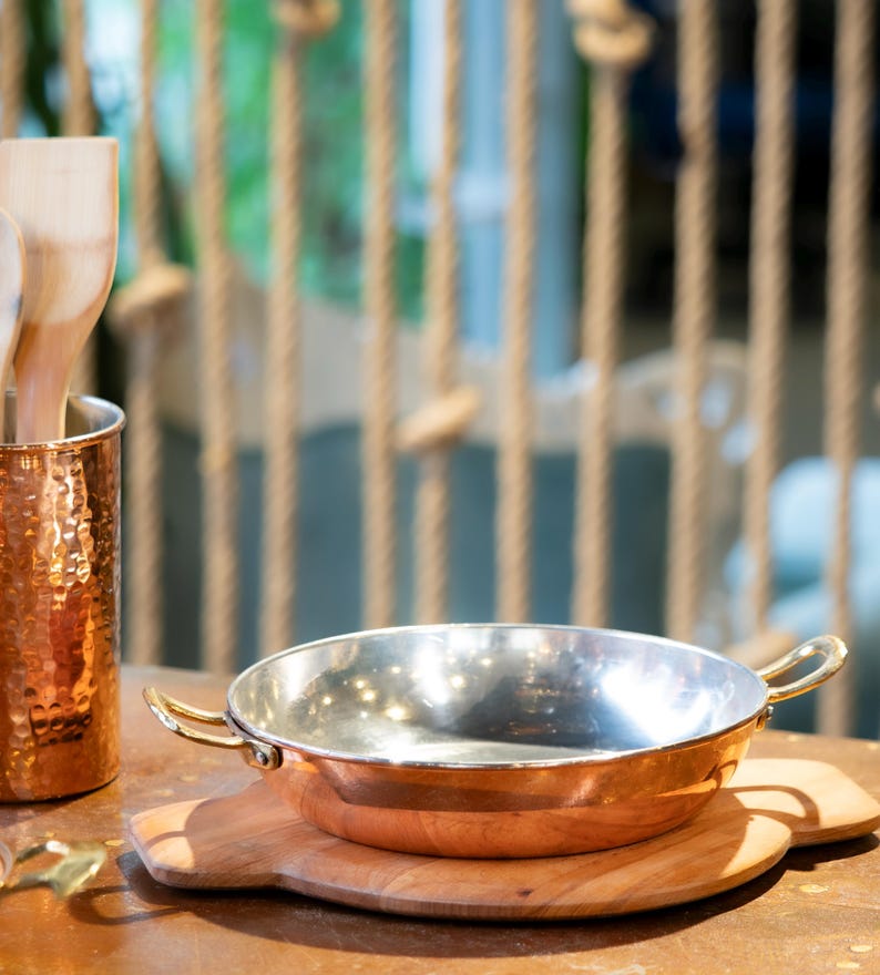 Handmade Pan Handmade Solid Copper Pan, 4 Size Options, Copper Cooking Pan, Copper ...