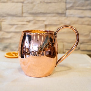 Handmade %100 Copper Moscow Mule Mug, Pure Copper Mug for Summer Drinks, Handmade Gift, Gift for Husband, Gift for Wife