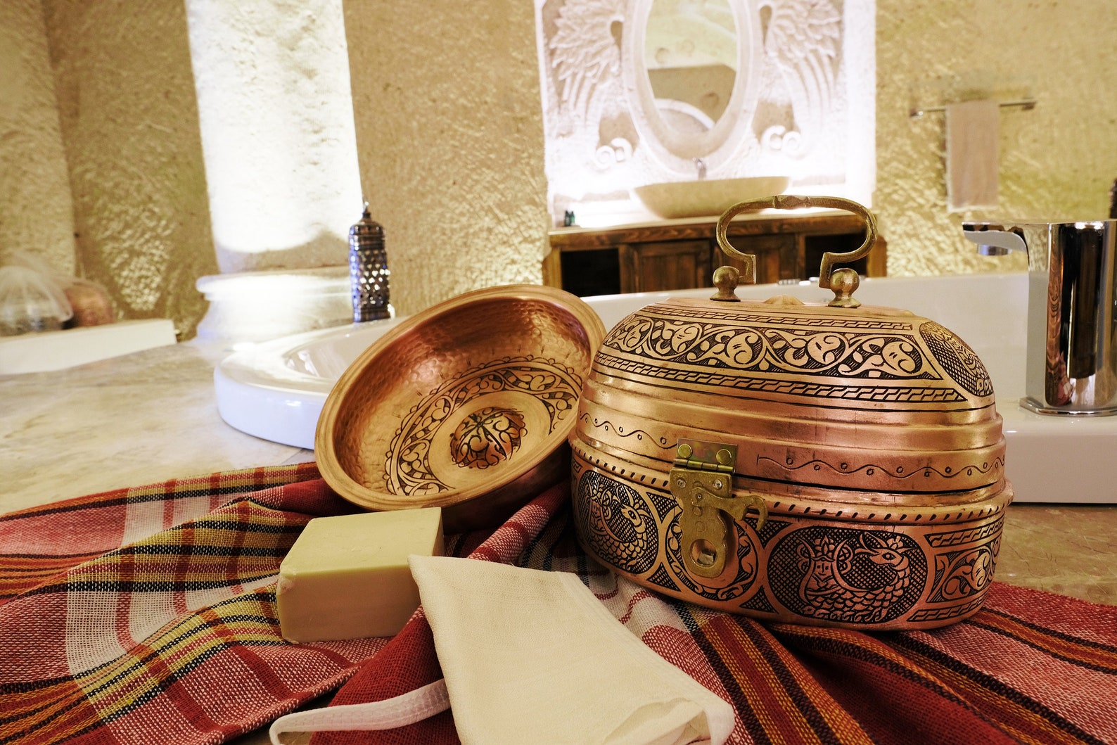 Turkish Bath Set Copper Bath Set Bath Towel Set Bath Set Etsy