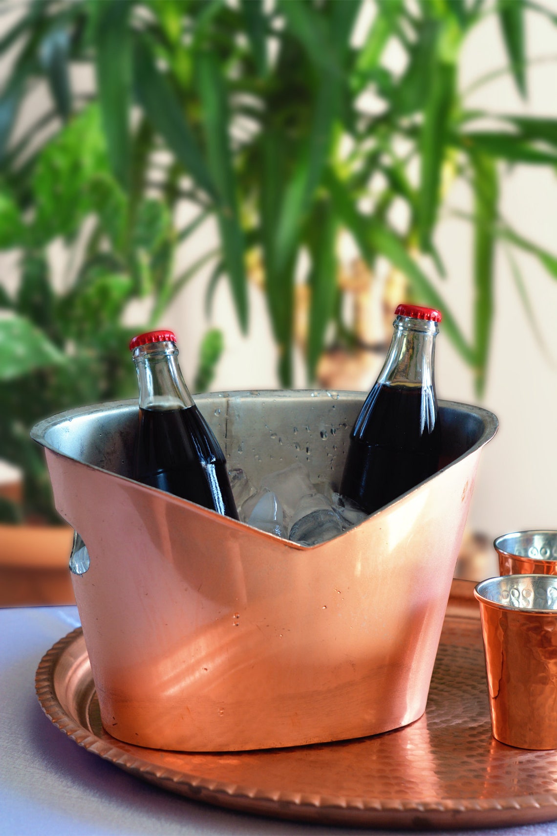 Copper Ice Bucket Beverage Tub Copper Beverage Tub Copper Etsy