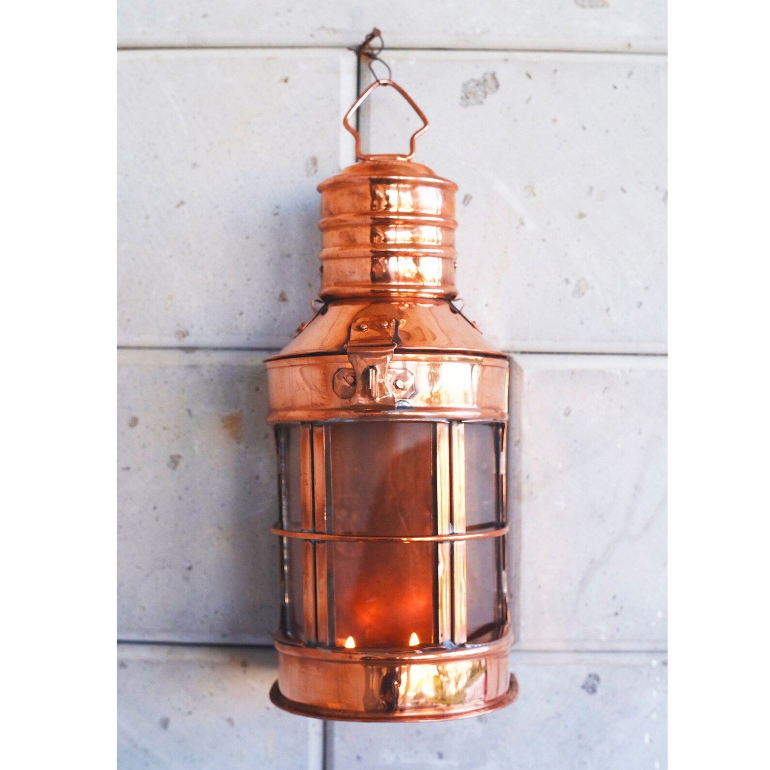 Copper Lantern, Lanterns, Handmade Vintange Copper Lantern, Rustic