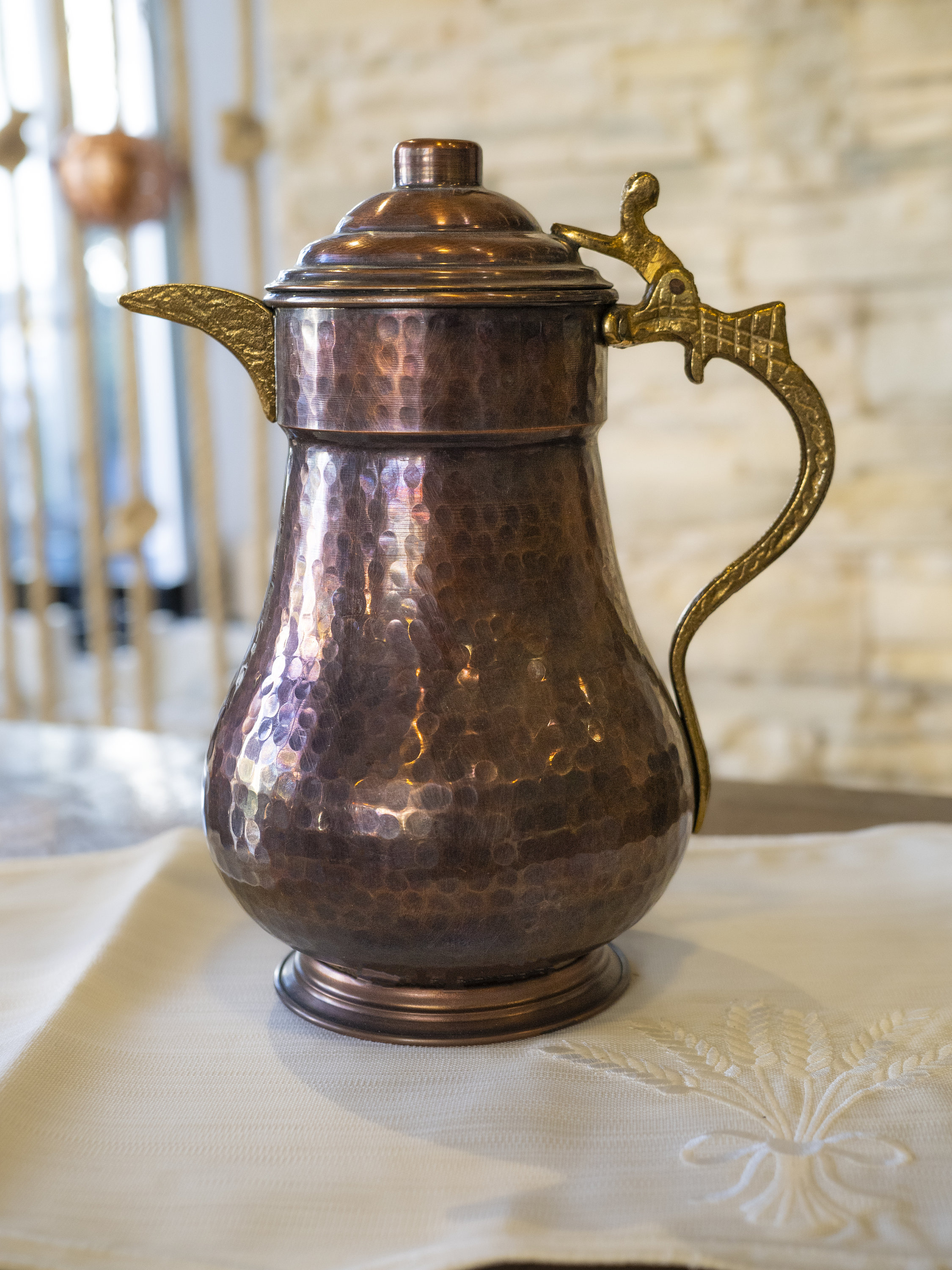 Handmade Hammered Copper Pitcher 2 Liters, Vintage Copper Pitcher