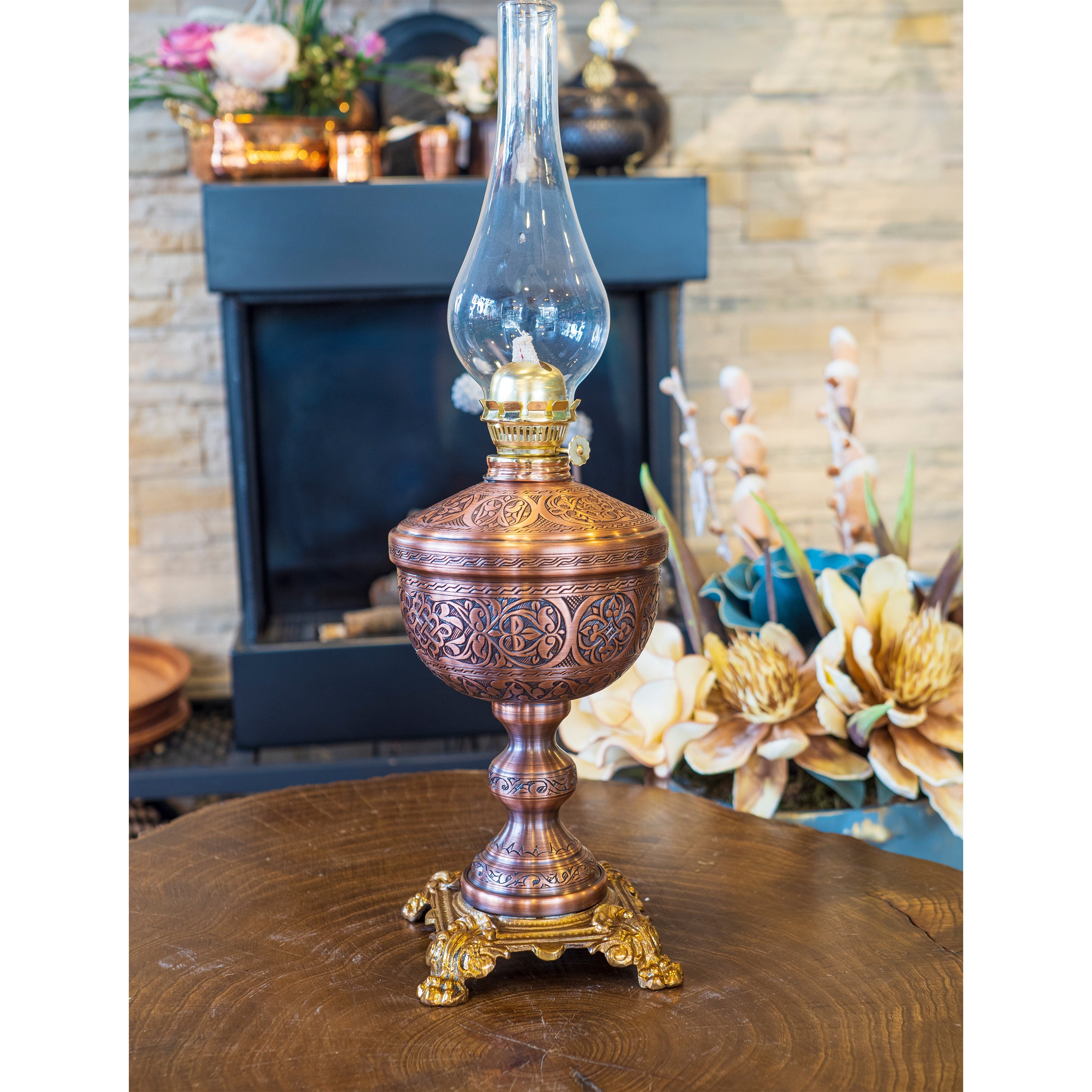 Copper cheap oil lantern
