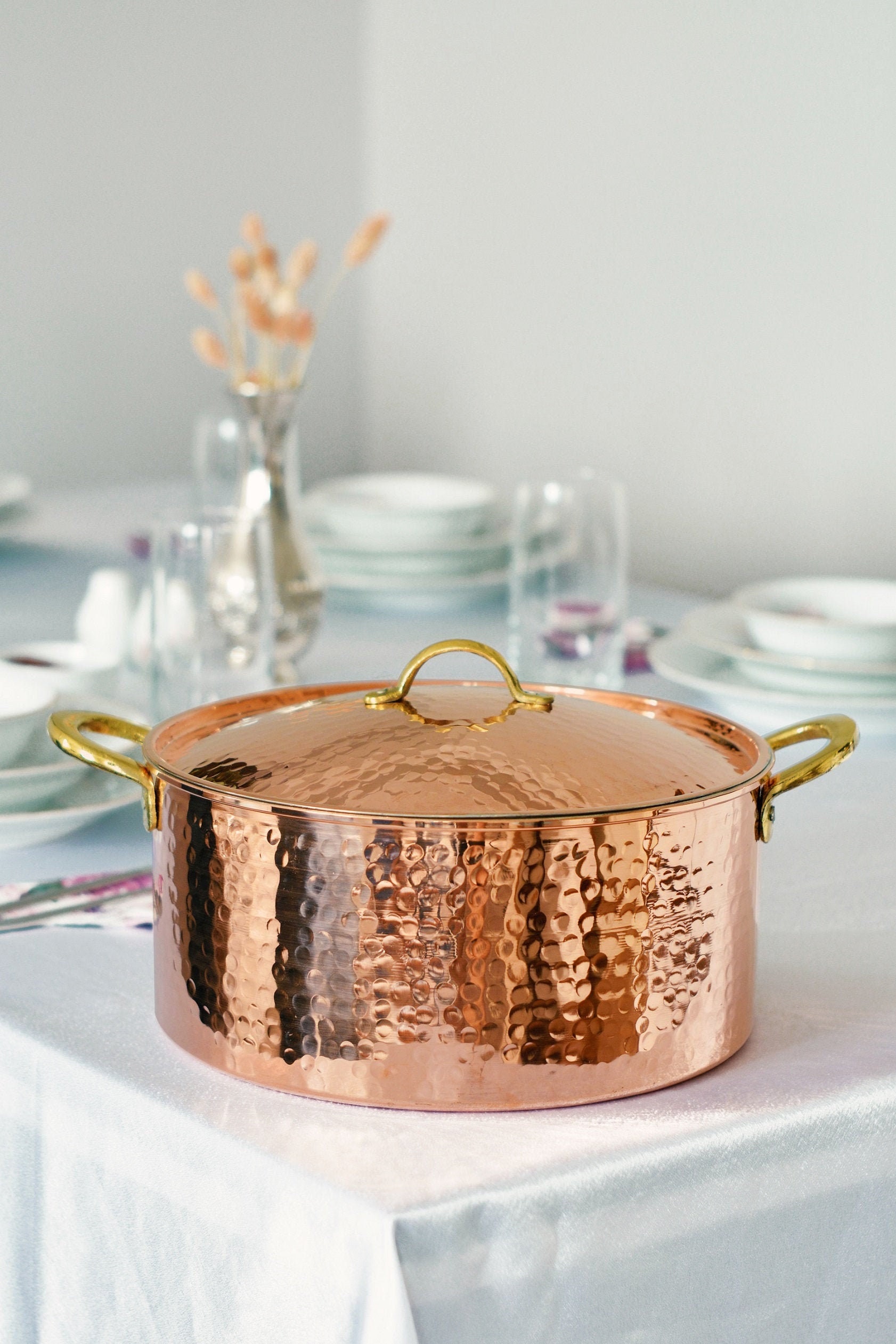Styled Settings Copper Cooking Utensils for Cooking/Serving, Rose Gold Kitchen Utensils -Stainless Steel Copper Serving Utensils Set 5