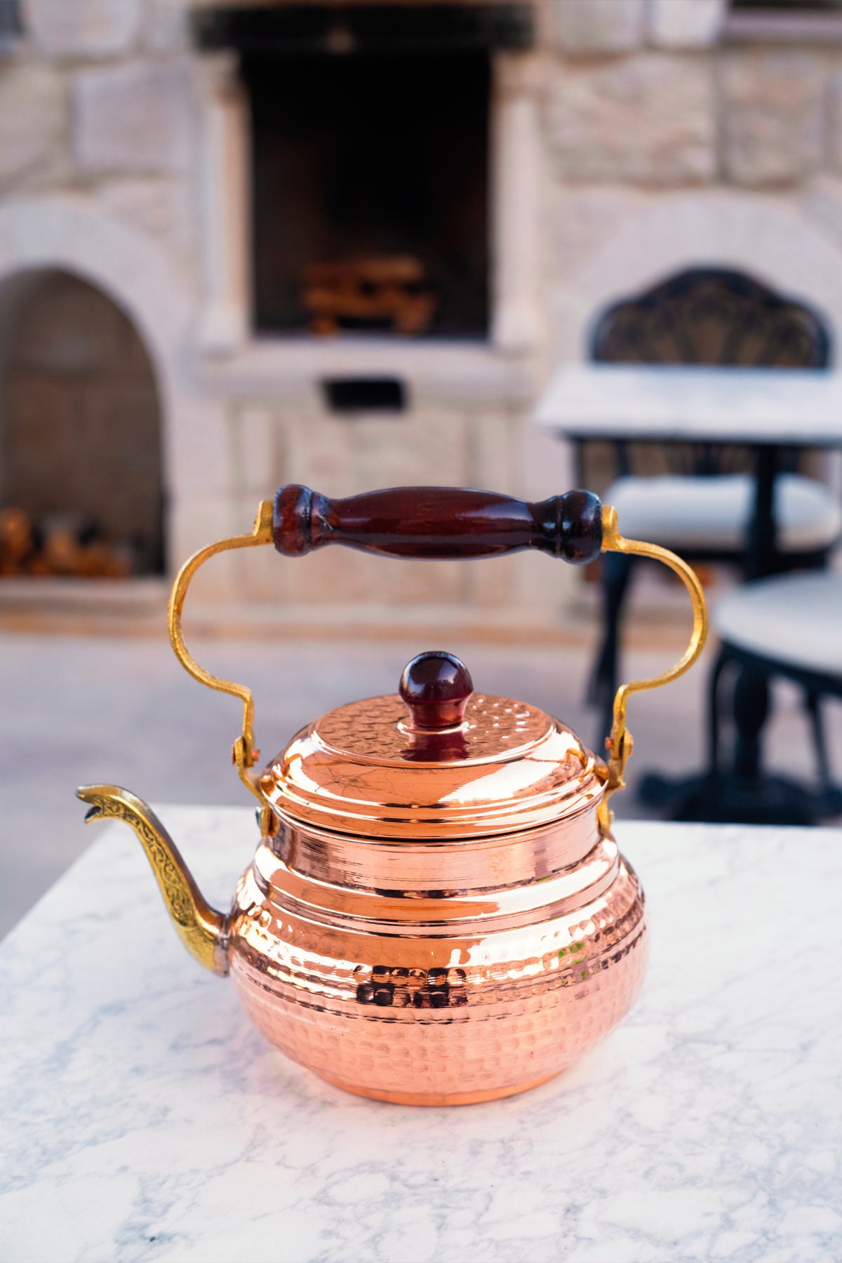 Vintage Brass Teapot on Stand - Special Gift Idea 8cc