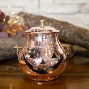 Handgemachte % 100 Kupfer Halloween Dekoration, Halloween Lichter, Halloween Geschenk, Echt Kupfer Horror Dekor, Rustikale Wohnkultur
