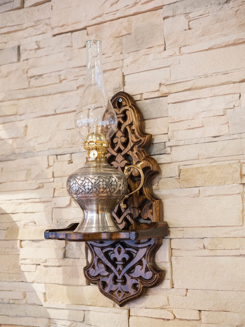 Copper Oil Lamp, Vintage Oil Lamp, Decorative Copper Oil Lamp, Copper Oil Lantern image 4