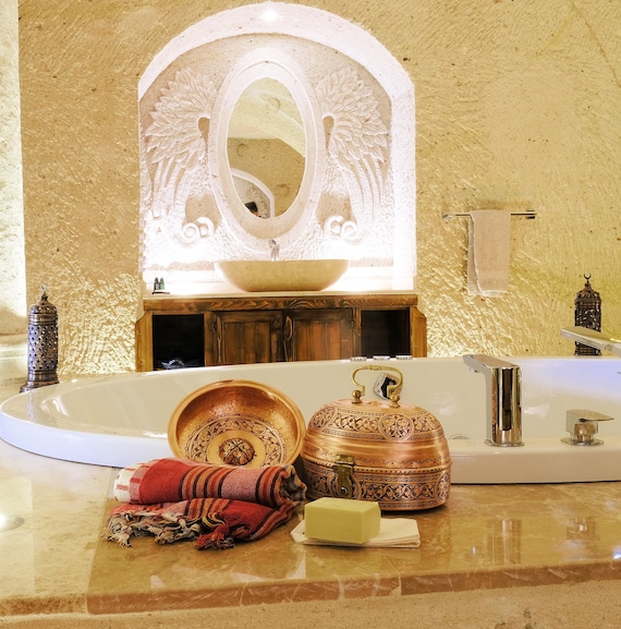 Buy Turkish Bath Set, Copper Hamam Set, Bath Set, Traditional