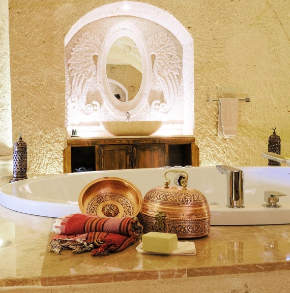 Turkish Bath Set Copper Hamam Set Bath Set Traditional Etsy