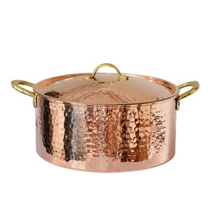 Handmade Copper Pot, Copper Pot, Cookware, Modern Copper, Copper Cookware image 2