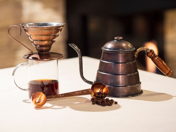銅製 コーヒーセット 手作り銅フィルターコーヒーセット、v60 ドリップコーヒーセット