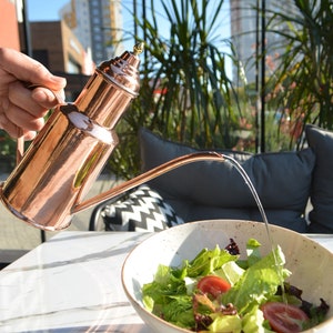 Copper Oil Bottle, Copper Oil Cruet, Handmade Copper