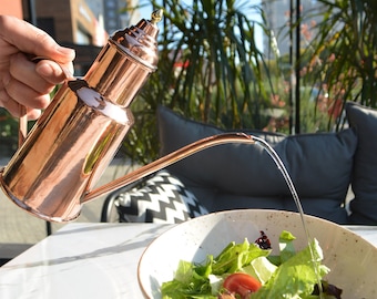 Copper Oil Bottle, Copper Oil Cruet, Handmade Copper