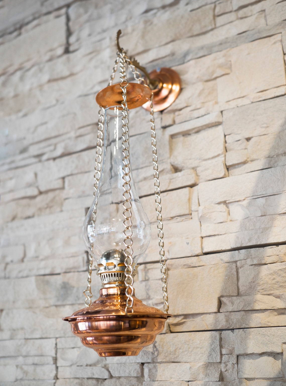 Copper Oil Lamp Vintage Oil Lamp Decorative Copper Oil Lamp Etsy