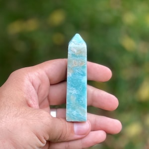 Rare Quality Arogonite Tower -Cute Real Crystal tower - Arogonite druzy tower - gemstone tower- Gemstone Gift For HER - Birthday Gift