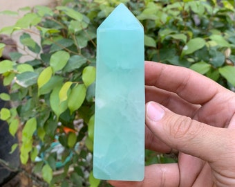 Torre de calcita caribeña, sanación espiritual con cristales (310 gramos)
