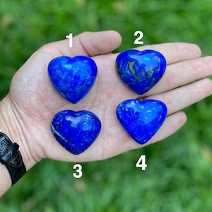Premium quality lapis lazuli heart- lapis heart - Gemstone heart-Cute Real Crystal Pendants - Gemstone Gift For HER - Birthday Gift -