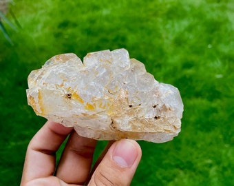 ユニークなウィンドウクォーツオンマトリックス、パキスタン鉱物標本