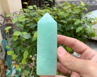 Torre de Calcita Caribeña – Piedra de Meditación y Sanación Espiritual con Cristales